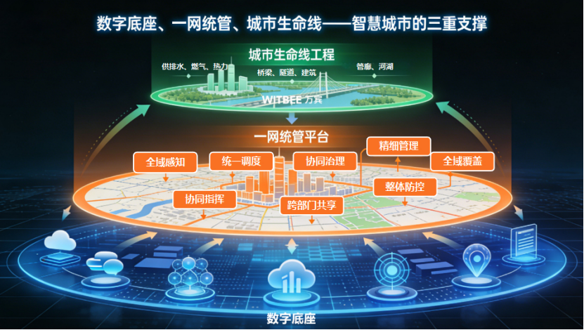 数字底座、一网统管、城市生命线安全工程三者关系