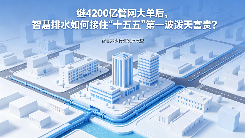 继4200亿管网大单后,智慧排水如何接住“十五五”第一波泼天富贵?