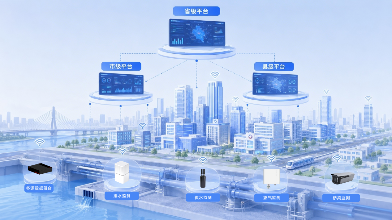 城市生命线数智化升级路径:聚焦设备选型、数据融合及省-市-县三级平台贯通的建设实践