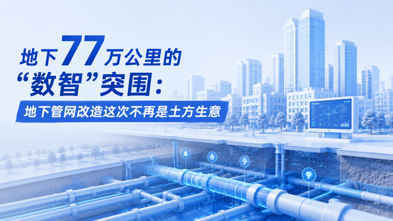地下77万公里的“数智”突围:地下管网改造这次不再是土方生意(1)