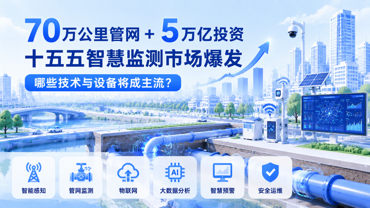 70 万公里管网 + 5 万亿投资:十五五智慧监测市场爆发,哪些技术与设备将成主流