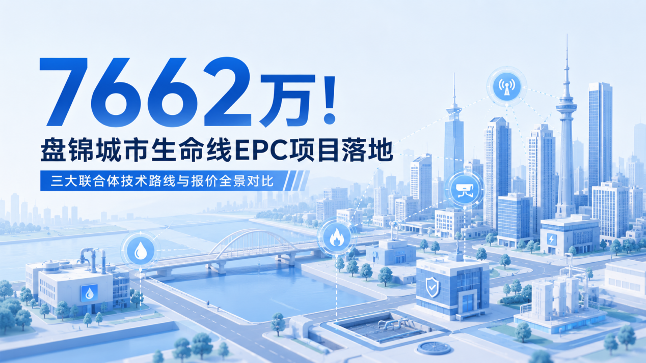 7662万!盘锦城市生命线EPC项目落地,三大联合体技术路线与报价全景对比