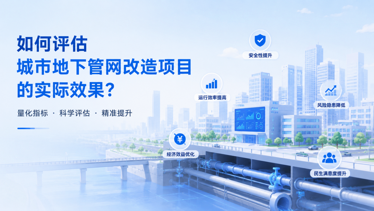 如何评估城市地下管网改造项目的实际效果?有哪些量化指标?