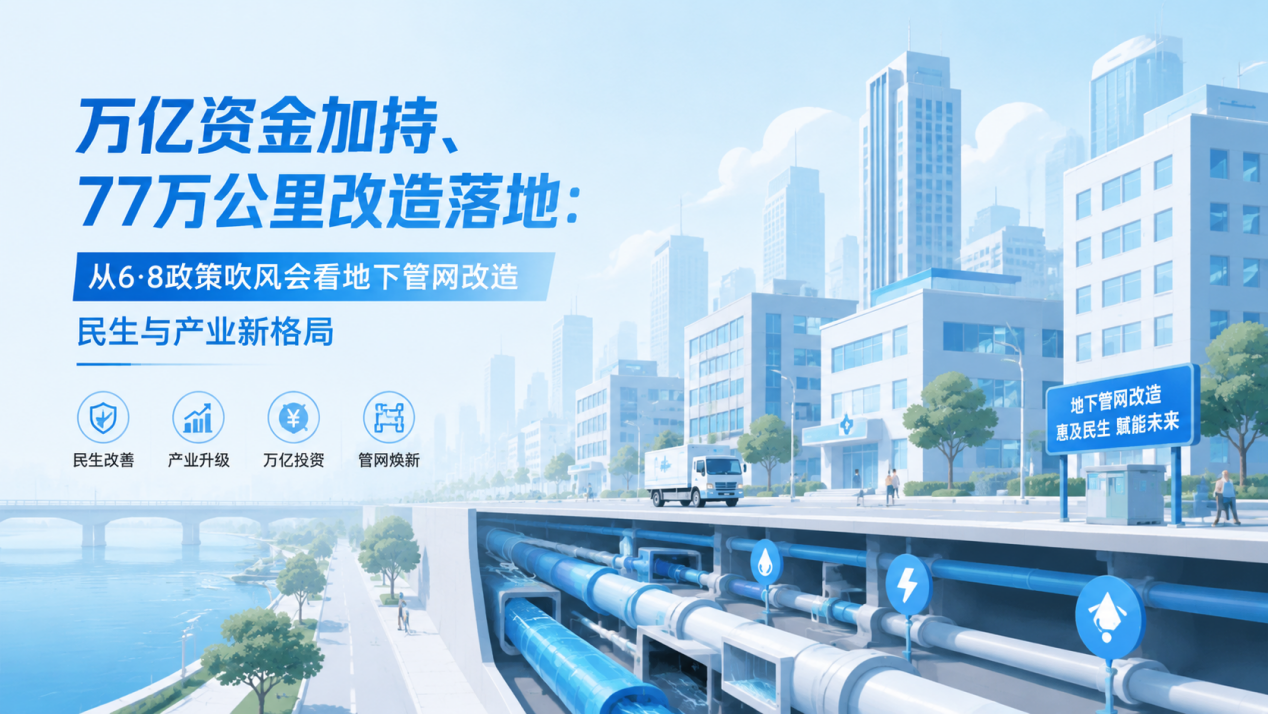 万亿资金加持、77万公里改造落地:从6·8政策吹风会看地下管网改造民生与产业新格局1