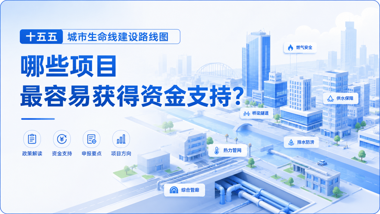 十五五城市生命线建设路线图:哪些项目最容易获得资金支持?