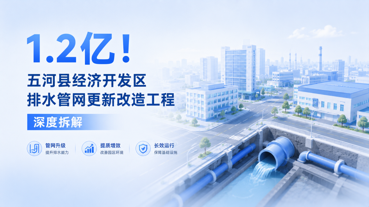 1.2亿!五河县经济开发区排水管网更新改造工程深度拆解