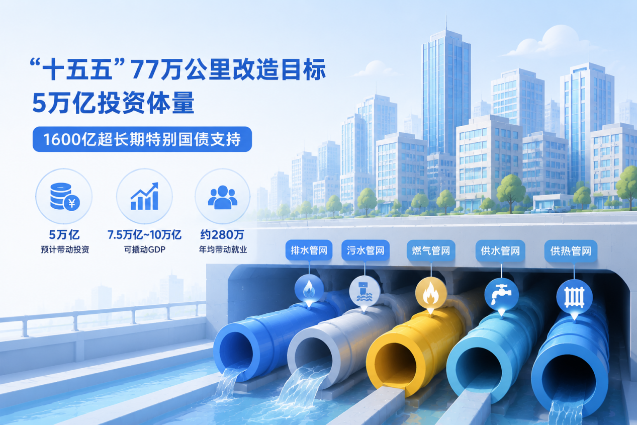 超长期特别国债倾斜地下基建!管网、排水、燃气改造资金红利全梳理2
