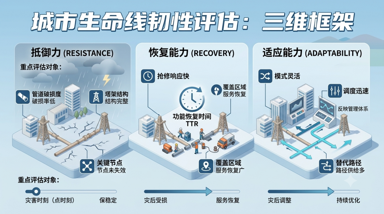 一文读懂如何评估城市生命线工程在极端灾害下的韧性表现,及其量化指标体系1
