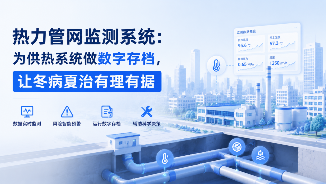 热力管网监测系统:为供热系统做数字存档,让冬病夏治有理有据