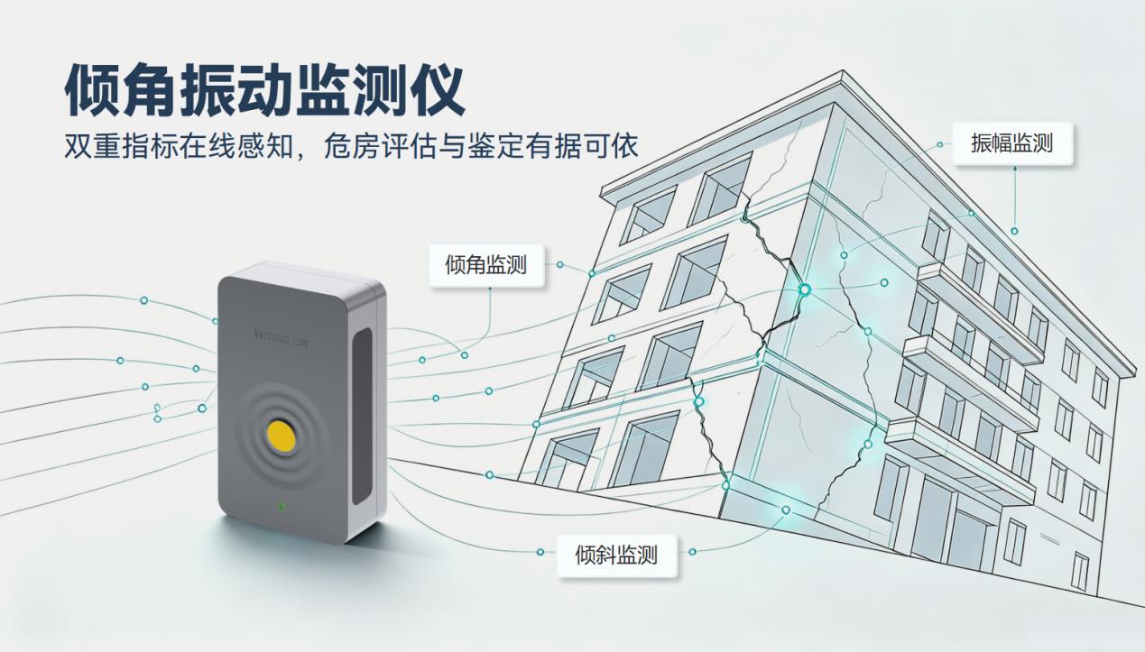 倾角振动监测仪:双重指标在线感知,危房评估与鉴定有据可依