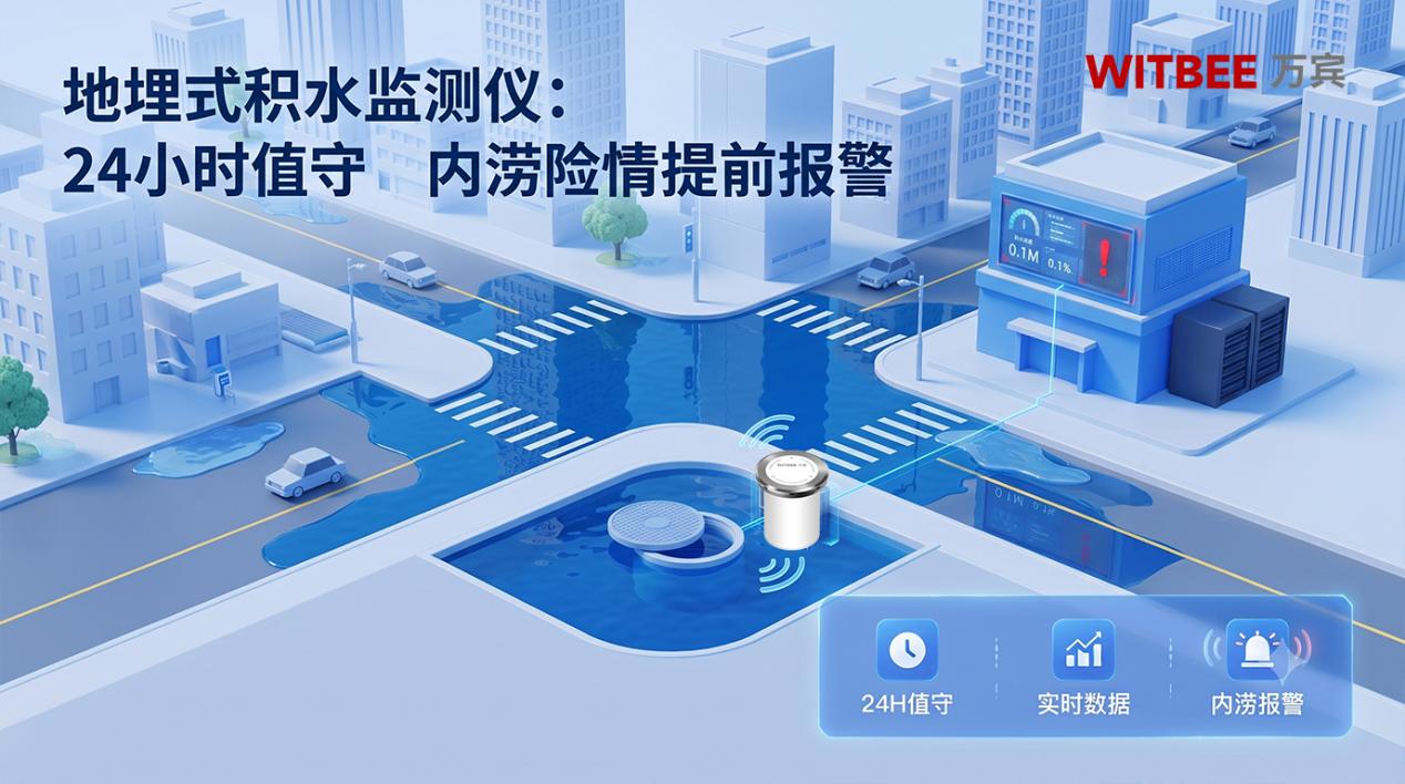 地埋式积水监测仪:24小时值守,内涝险情提前报警
