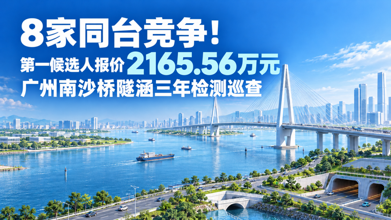 8家同台竞争!广州南沙桥隧涵三年检测巡查中标分析