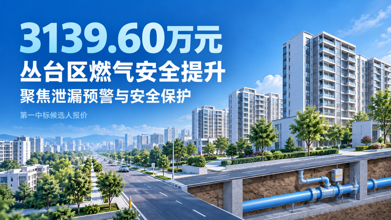 3139.60万元!邯郸丛台区燃气安全提升项目公示,聚焦泄漏预警与安全保护