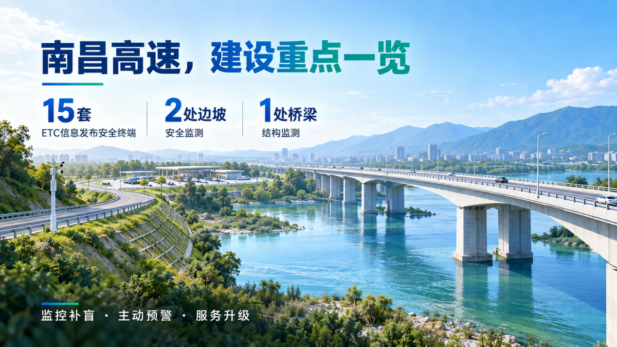 2941.54万元!南昌高速推进五大数字化工程,15套终端与桥梁边坡监测纳入建设