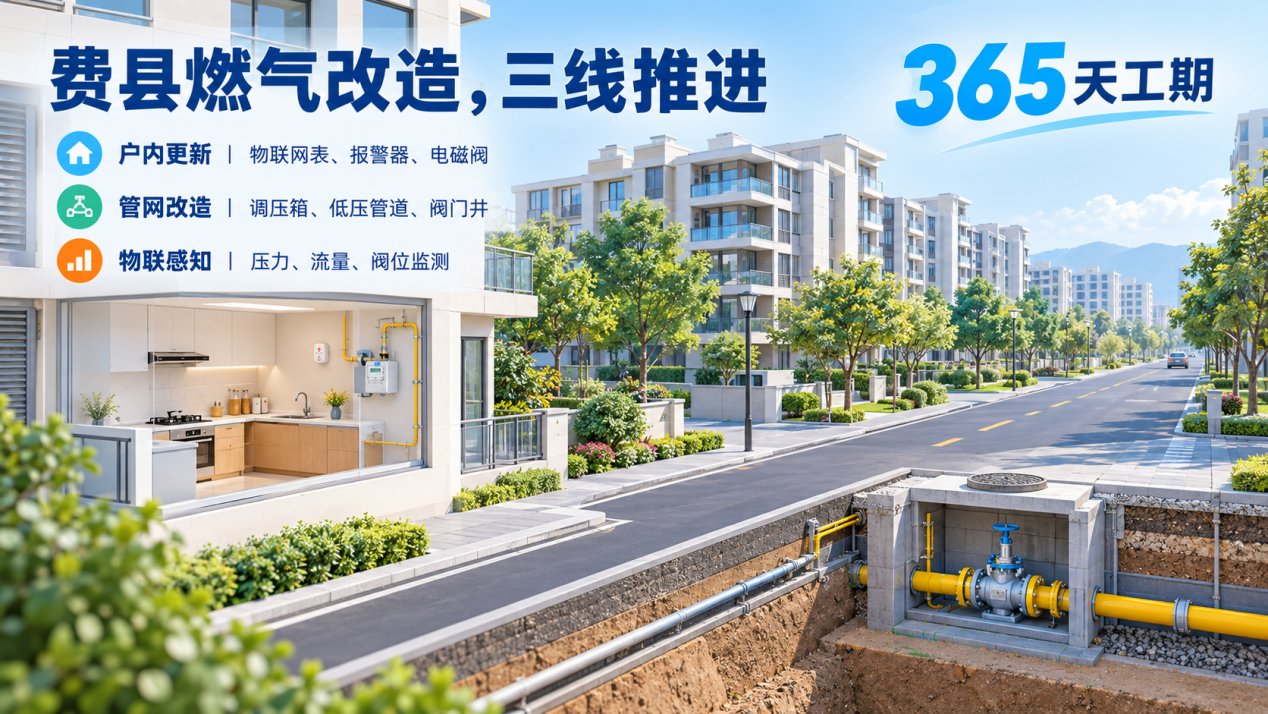 6069.87万元!费县燃气改造二期中标,365天推进户内更新与管网感知建设
